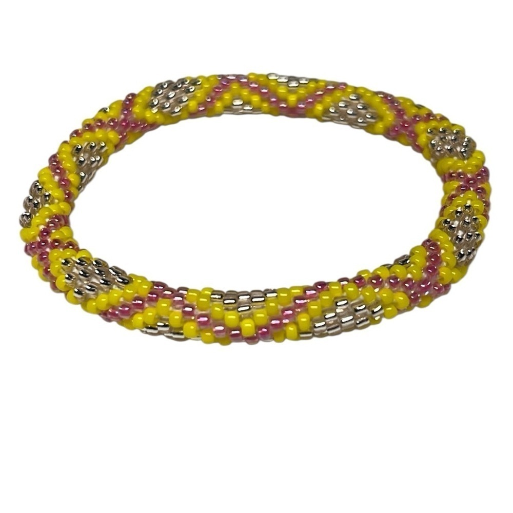 Honey Rose Handcrafted Sashka Glass Beaded Bracelet Stackable